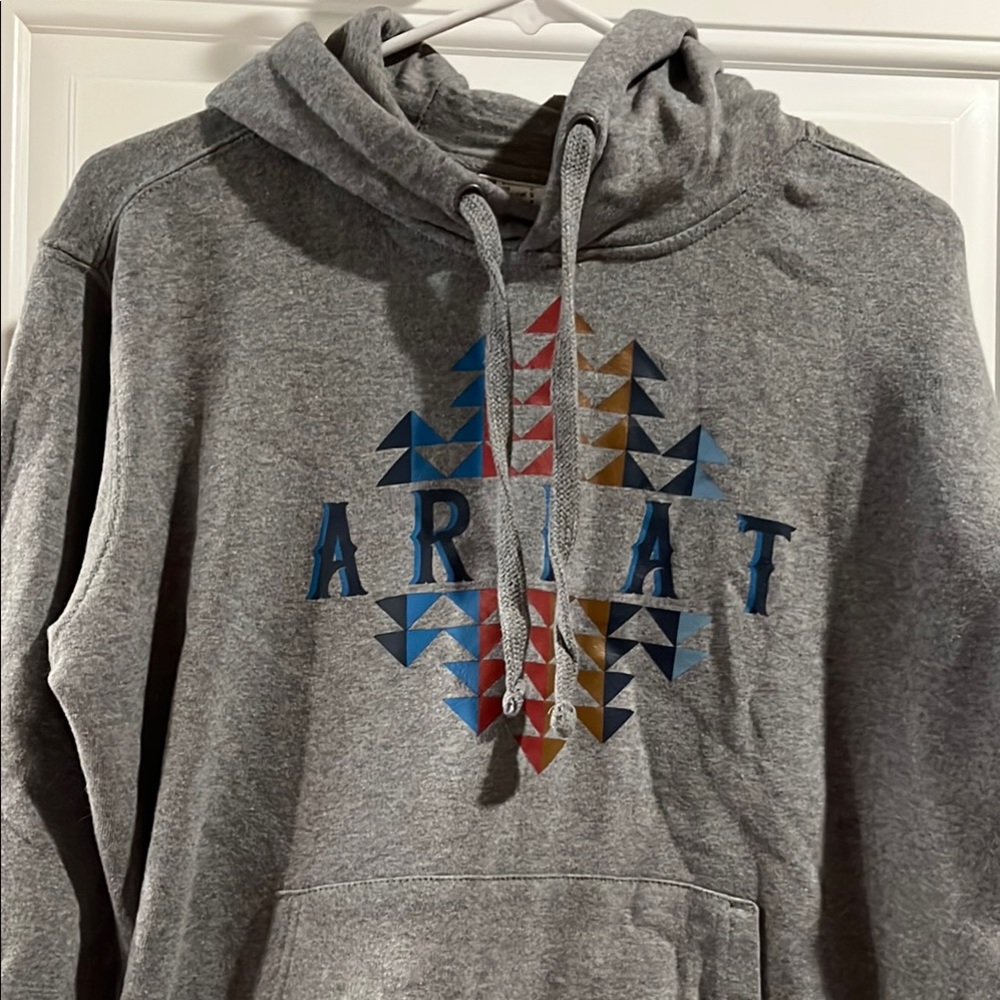 Ariat Gray Hoodie with Geometric Design